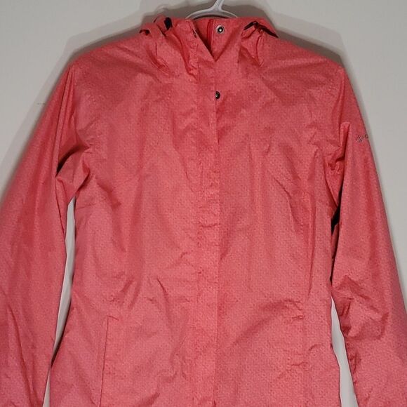 Columbia medium hooded pink water and wind resistant jacket - Picture 2 of 7